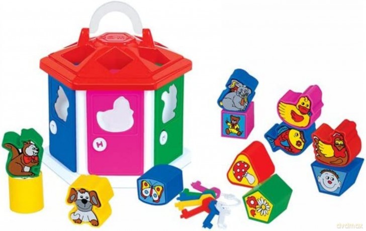 Sorter kształtów Domek dydaktyczny, siatka