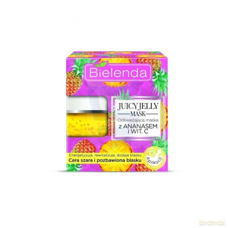 Bielenda Juicy Jelly Mask Odświeżająca maska z ananasem i witaminą C - cera szara 50 g