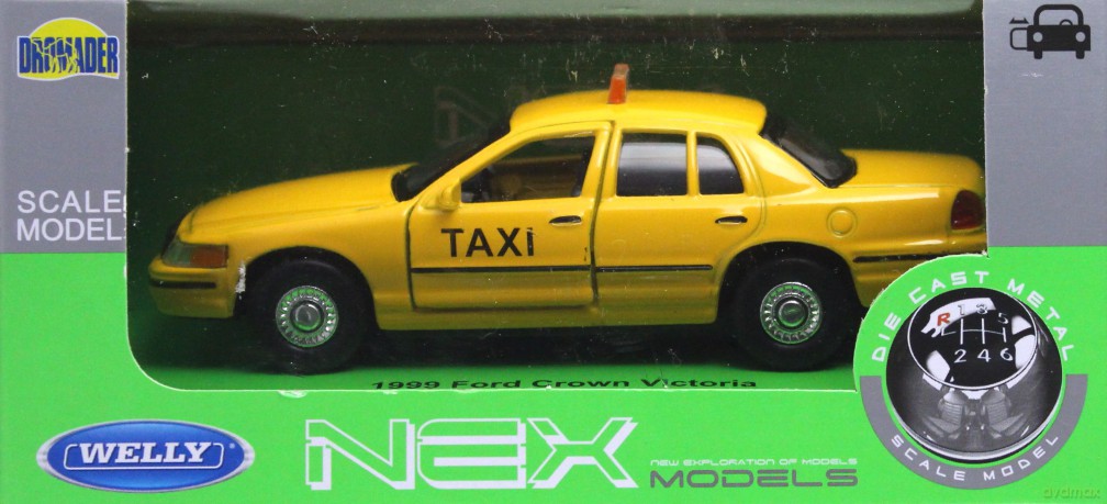 Welly 1999 Ford Crown Victoria Taxi 1:34 Die Cast