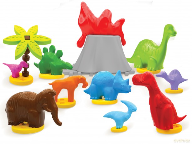 Klocki Konstrukcyjne Waffle 25 Dinozaury [KLOCKI]