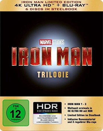 Iron Man 1-3 (steelbook) [3xBlu-Ray 4K]+[3xBlu-Ray]
