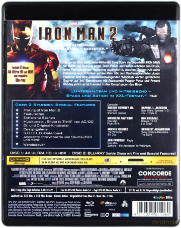 Iron Man 2 [Blu-Ray 4K]+[Blu-Ray]