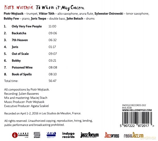 Piotr Wojtasik: To Whom it May Concern [CD]
