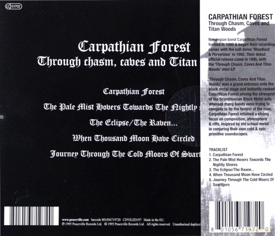 Carpathian Forest: Through Chasm Caves And... [CD]