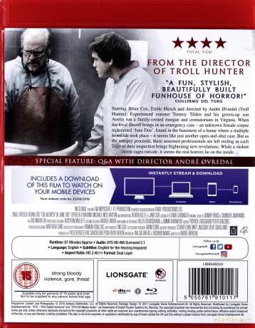 Autopsy Of Jane Doe (Autopsja Jane Doe) [Blu-Ray]
