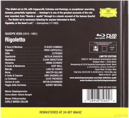 Carlo Maria Giulini: Verdi Rigoletto [2CD]+[Blu-Ray]