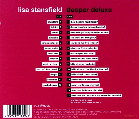 Lisa Stansfield: Deeper Deluxe Edition [2CD]