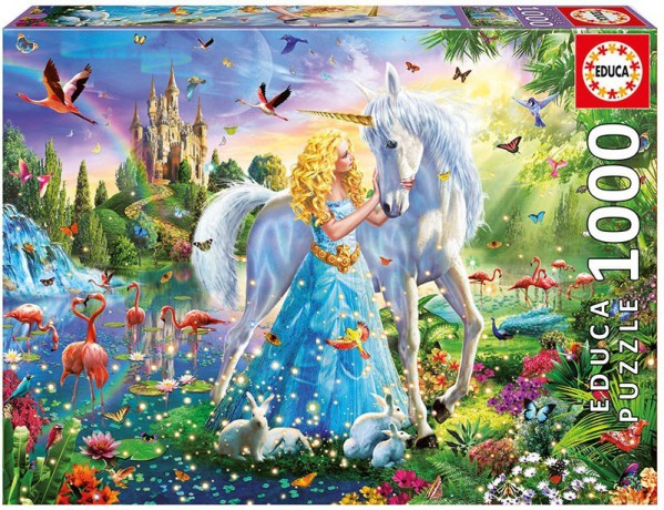 EDUCA 1000 el. Księżniczka i jednorożec [PUZZLE]