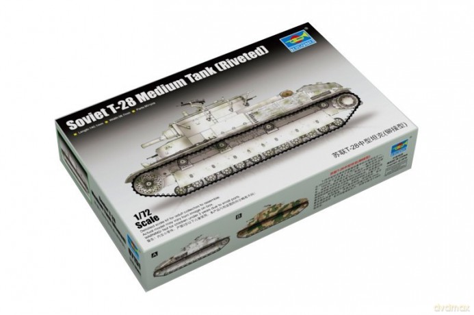 Model plastikowy T-28 radziecki czołg średni