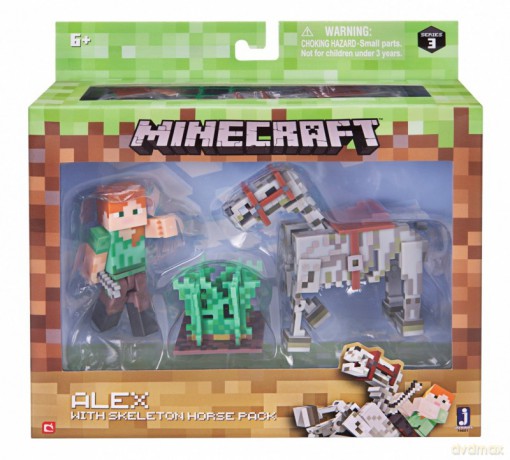 Zestaw figurek Minecraft Alex i Koń Szkieletor [FIGURKA]