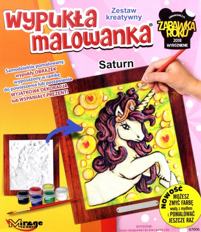 Zestaw kreatywny wypukła malowanka Jednorożec Saturn