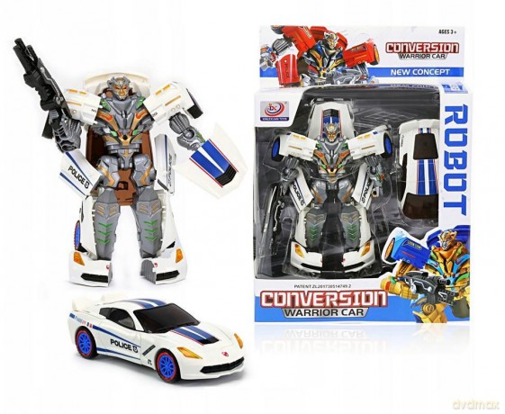 Składany Auto-Robot Transformers Wojownik White