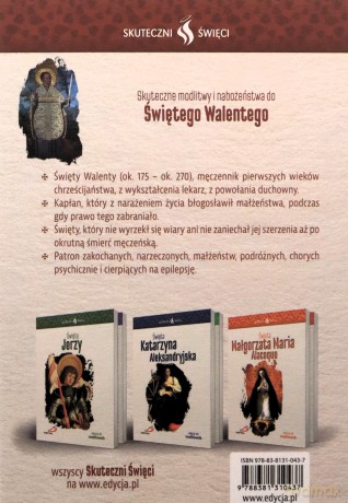 Skuteczni Święci. Święty Walenty [KSIĄŻKA]