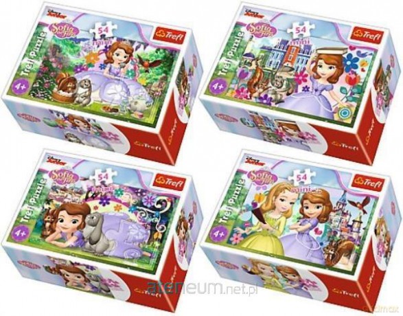 TREFL 54 el. mini Magiczny świat Księżniczki 4 szt [PUZZLE]