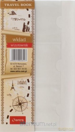 Wkład kalendarzowy - Podróżnik koperta na wizytówki