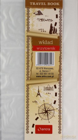 Wkład kalendarzowy - Podróżnik koperta na wizytówki