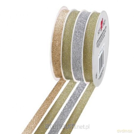 Wstążka Multi 10mm/3m złota/srebrna