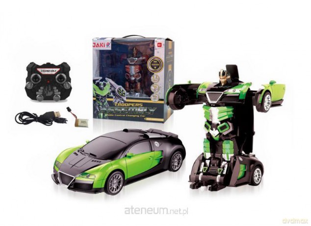 Zdalnie sterowany Auto-Robot 2w1 zielony