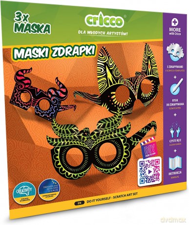 Zestaw zrób to sam - Maski zdrapki wzór A