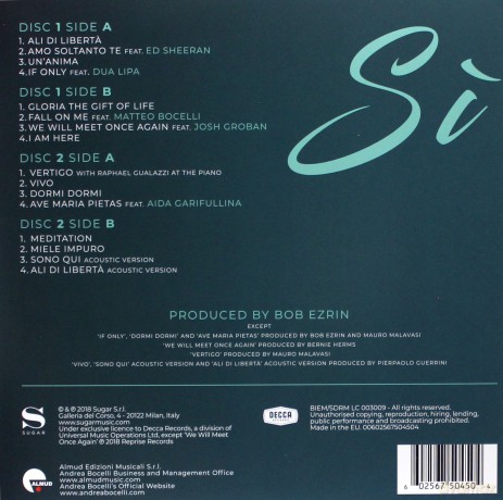 Andrea Bocelli: Si [2xWinyl]