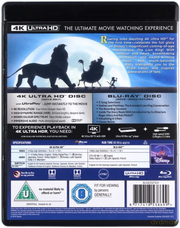 Lion King (Król Lew) (Disney) [Blu-Ray 4K]+[Blu-Ray]