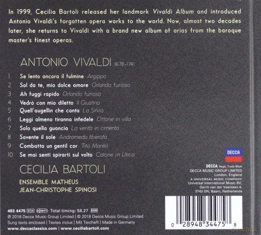 Cecilia Bartoli: Antonio Vivaldi [CD]