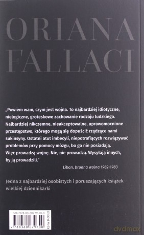 Życie to wojna prowadzona każdego dnia - Oriana Fallaci [KSIĄŻKA]