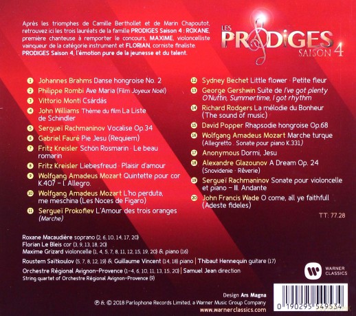 Macaudiere & Le Bleis & Grizard & Saitkoulov & Vincent & Hennequin & Orchestre Regional Avignon-Provence & Jean: Les Prodiges Season 4 [CD]