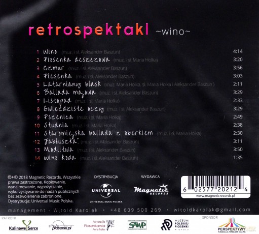 Retrospektakl: Wino [CD]