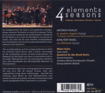 Rebel Vivaldi: 4 Elements 4 Seasons Akademie Fur Alte Musik Berlin (digipack) [CD]