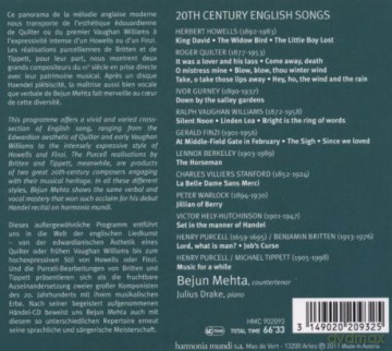 Bejun Mehta: Down By The Salley Gardens (digipack) [CD]
