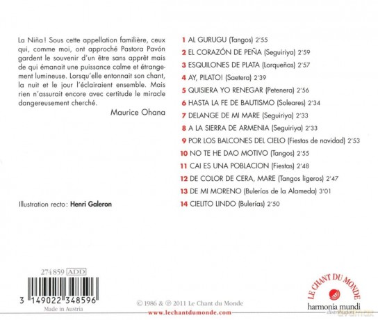 La Nina De los Peines: Grands Cantaores Du Flamenco [CD]