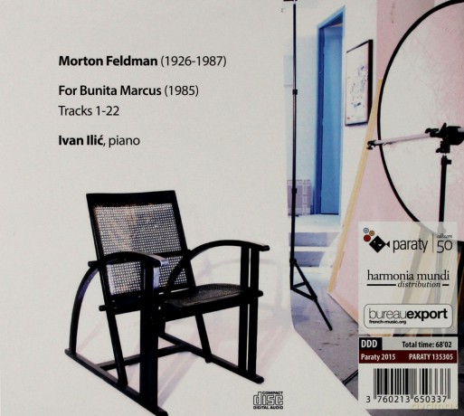Ivan Ilic: Plays Morton Feldman (digipack) [CD]