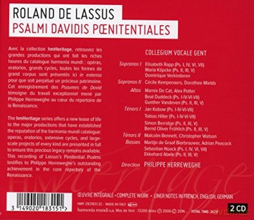 Collegium Vocale Gent: Psaumes De David (digipack) [2CD]