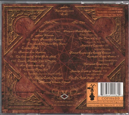 Cradle Of Filth: Live Bait For The Dead [2CD]