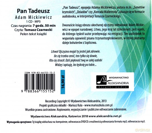 Pan Tadeusz - Adam Mickiewicz [AUDIOBOOK]