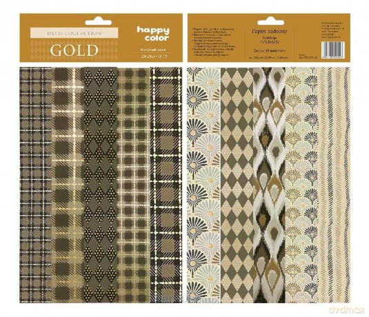 Papier ozdobny Gold mix wzorów