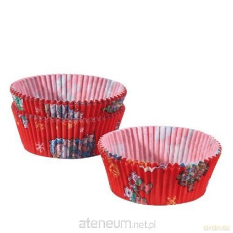 Papilotki do muffinek Mikołaje