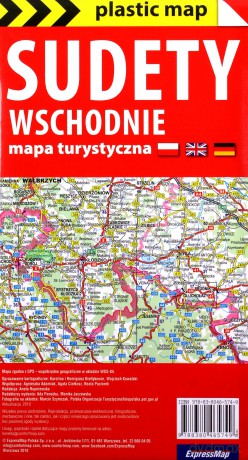 Plastic map Sudety Wschodnie 1:60 000