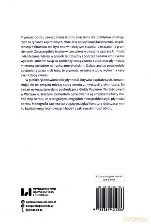 Płynność obrotu a stopa zwrotu z akcji... - Agata Gdniadkowska-Szymańska [KSIĄŻKA]