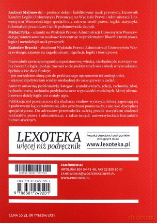 Przewodnik do ćwiczeń z logiki dla prawników [KSIĄŻKA]