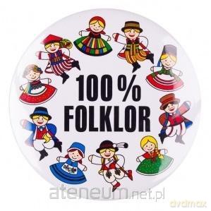 Przypinka duża - 100% Folklor postacie