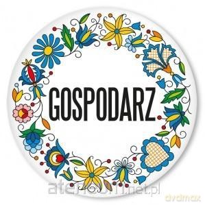 Przypinka duża - gospodarz kaszukska 58 mm