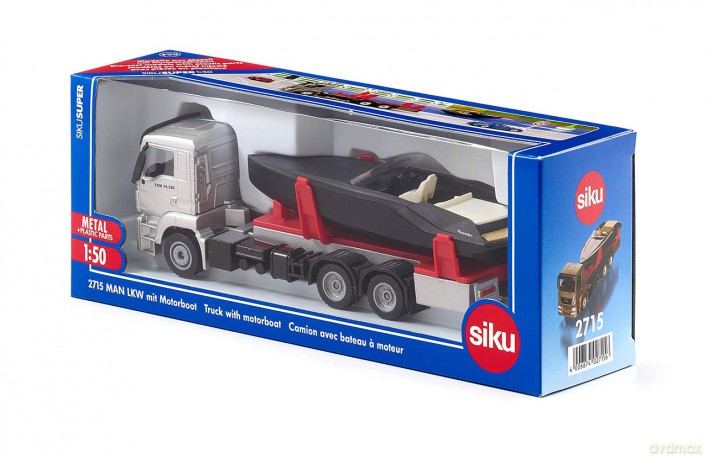 Siku Super - Ciężarówka MAN LKW z motorówką