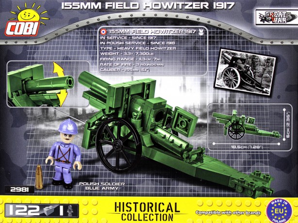 Small Army Field Howitzer 1917 francuska haubica [KLOCKI]