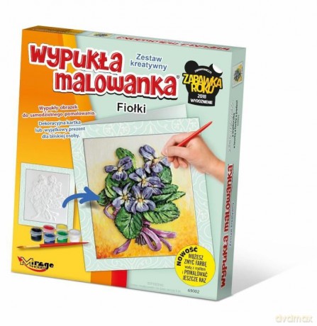 Wypukła Malowanka - Kwiaty Fiołki