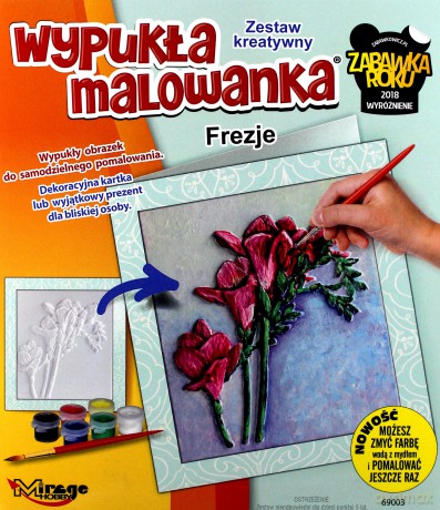 Wypukła Malowanka - Kwiaty Frezje