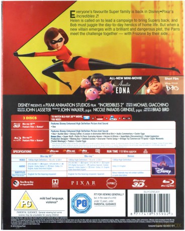 Incredibles 2 (Iniemamocni 2) [Blu-Ray 3D]+[2xBlu-Ray]