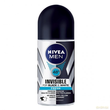 Nivea Dezodorant Antyperspirant INVISIBLE FRESH roll-on męski 50 ml