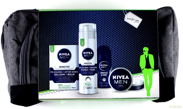 Nivea Zestaw dla mężczyzn Sensitive w kosmetyczce 4 elementowy